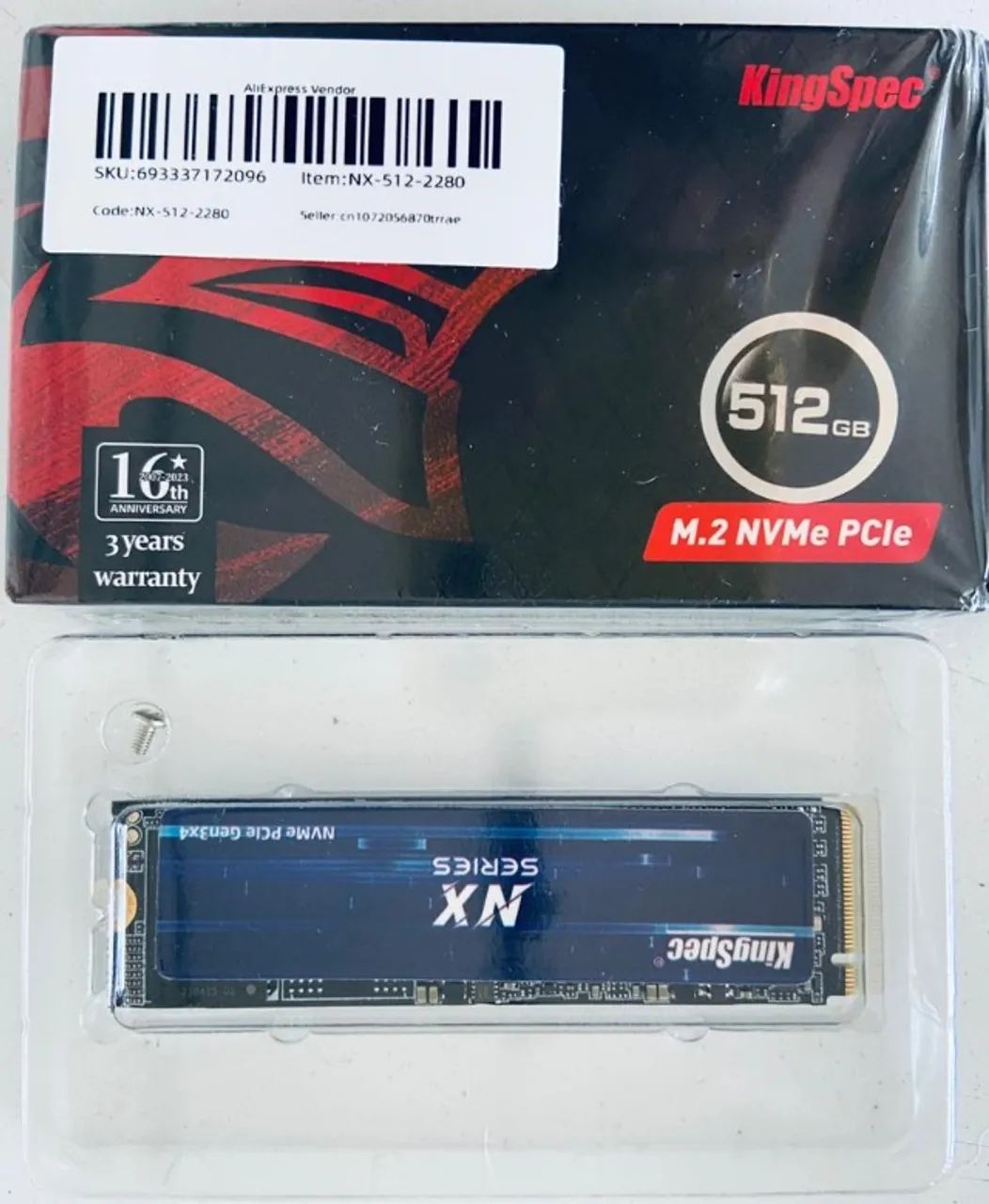 SSD KingSpec M2 PCIe 3.0 NVMe 512gb