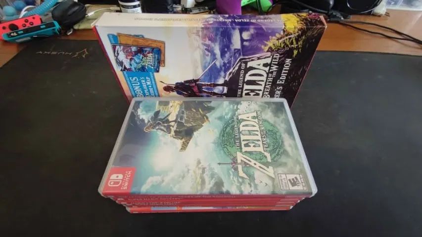 Jogos de nintendo Switch, Mario, Zelda e ring fit.