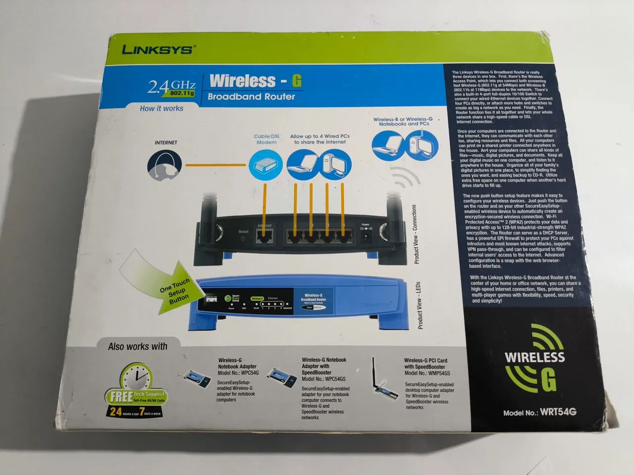 Peça de Computador Antigo - Roteador Linksys WRT54G - Foto 2