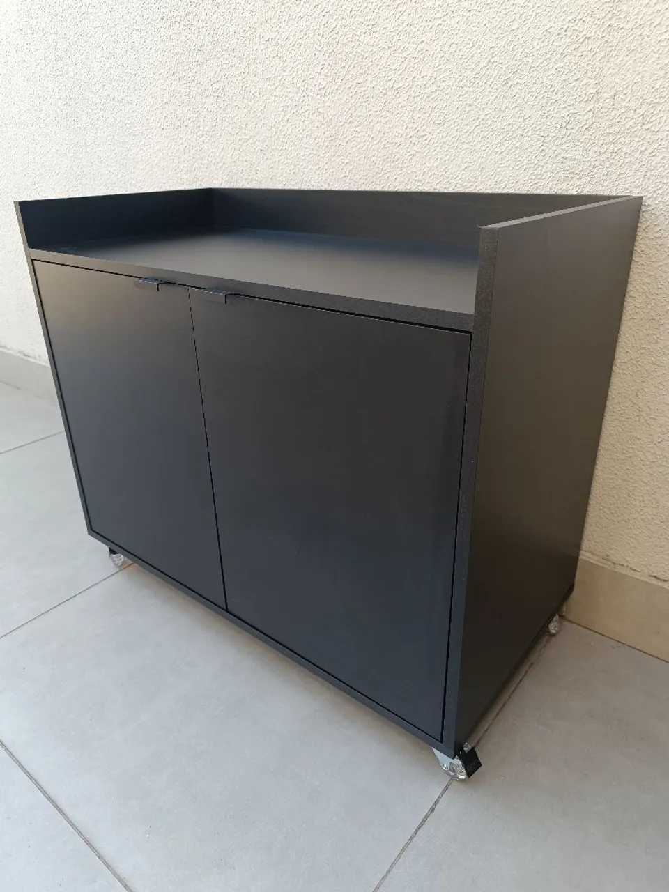 Rack 2 Portas com Rodinhas MDF Novo - Entrego Montado