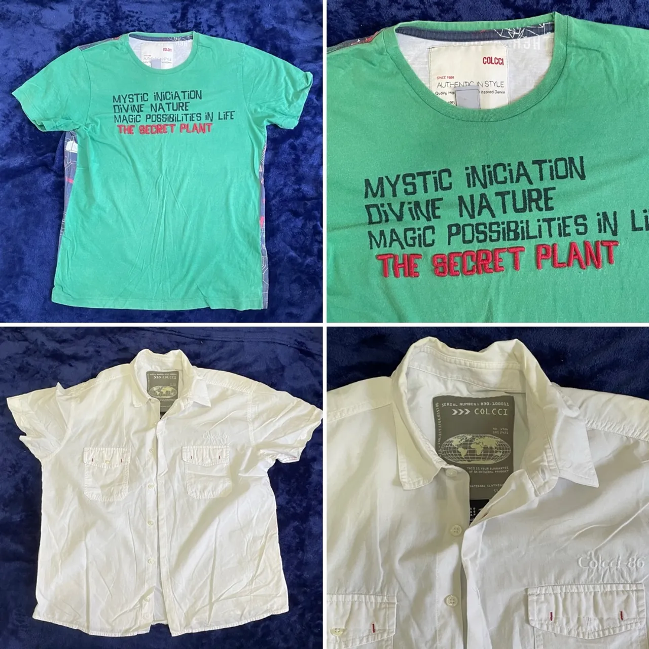 Camiseta Verde e Camisa Branca Colcci