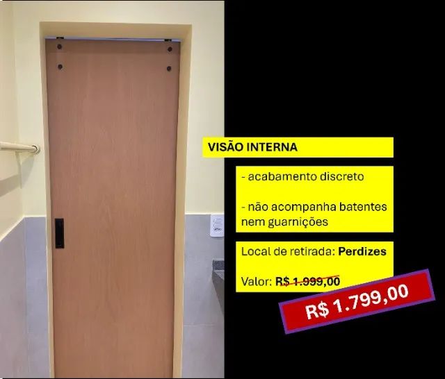 NOVA!!! Porta de correr com kit celeiro.