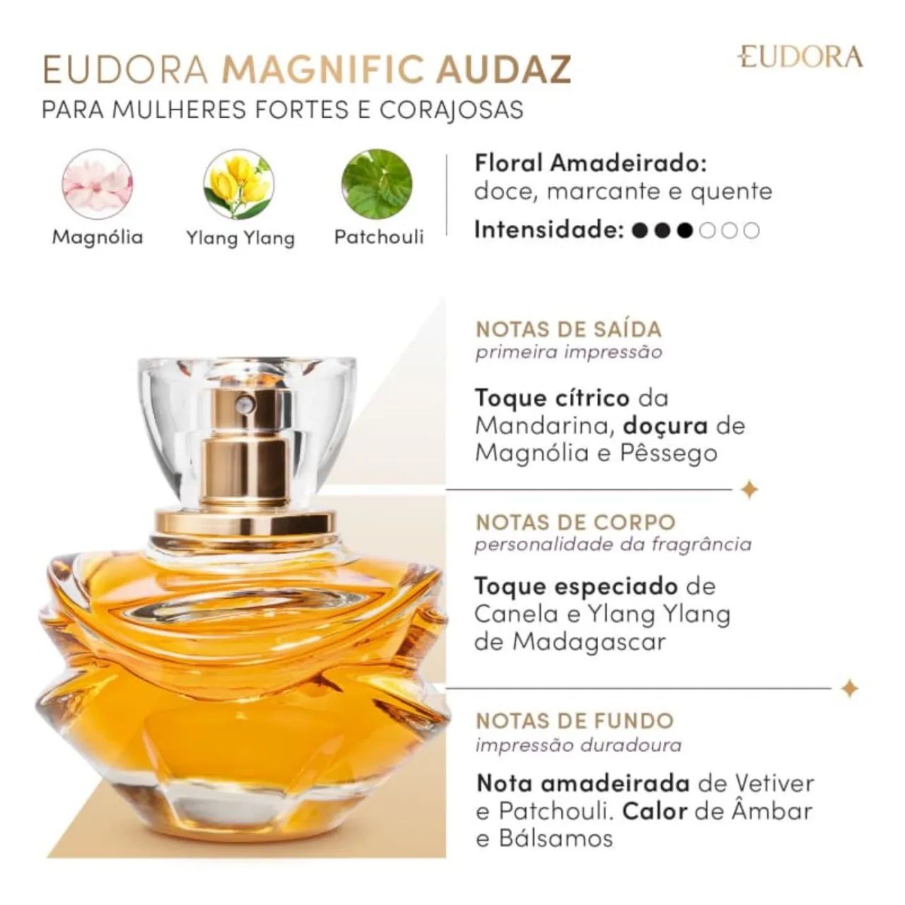 Eau de Parfum Eudora Magnific Audaz 75ml  - Foto 2