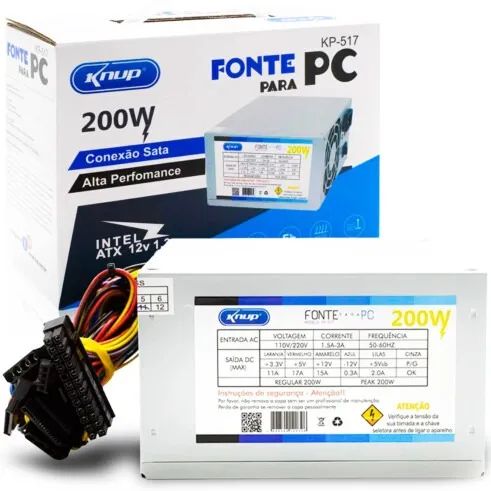 Fonte ATX 200W Real Knup KP-517 - WZetta - Foto 3