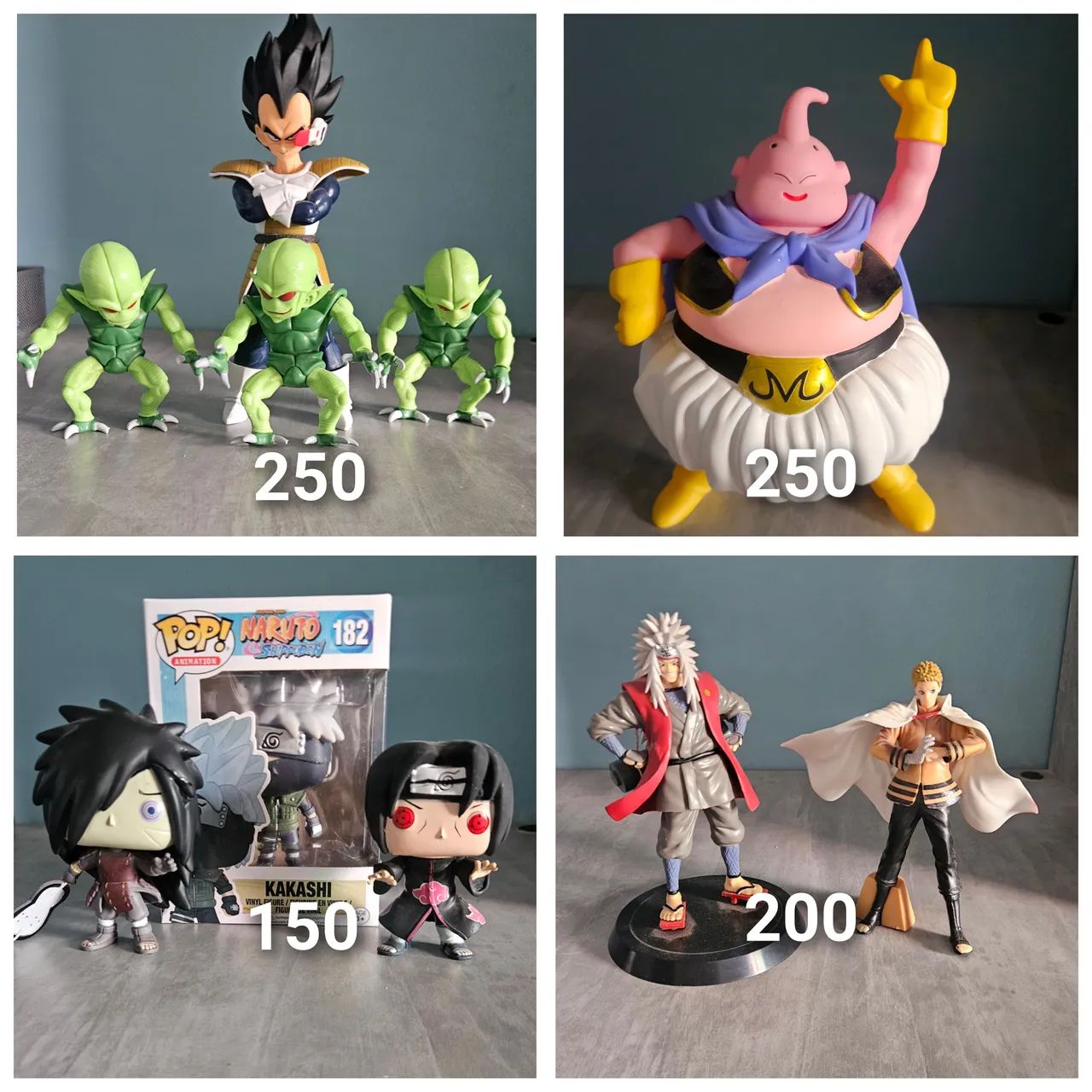 Bonecos de anime - Naruto, Dragon Ball e outros