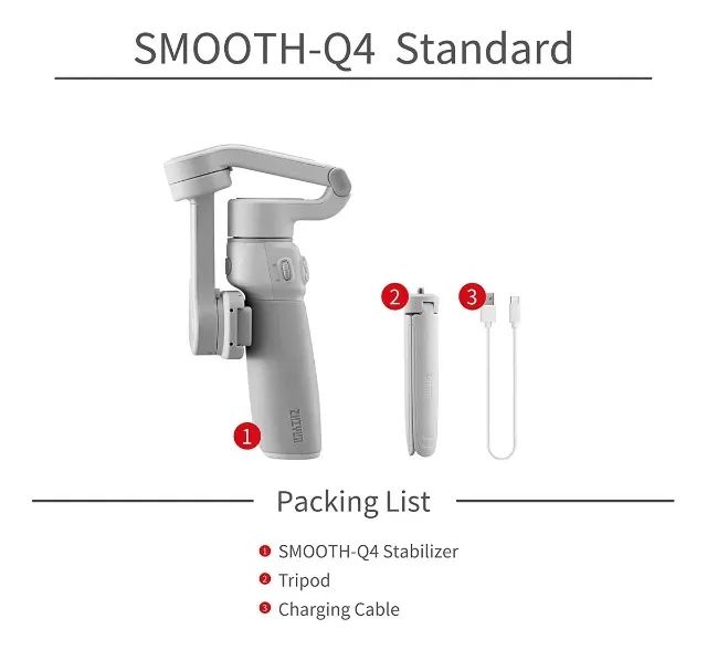 Estabilizador Celular Zhiyun Smooth Q4 Gimbal Cardan 3 Eixos Profissional - Foto 5