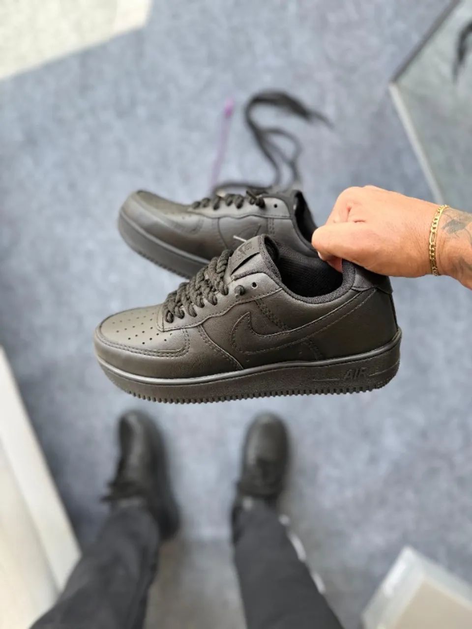 Nike Air Force One Preto Unissex Al Black - Foto 2
