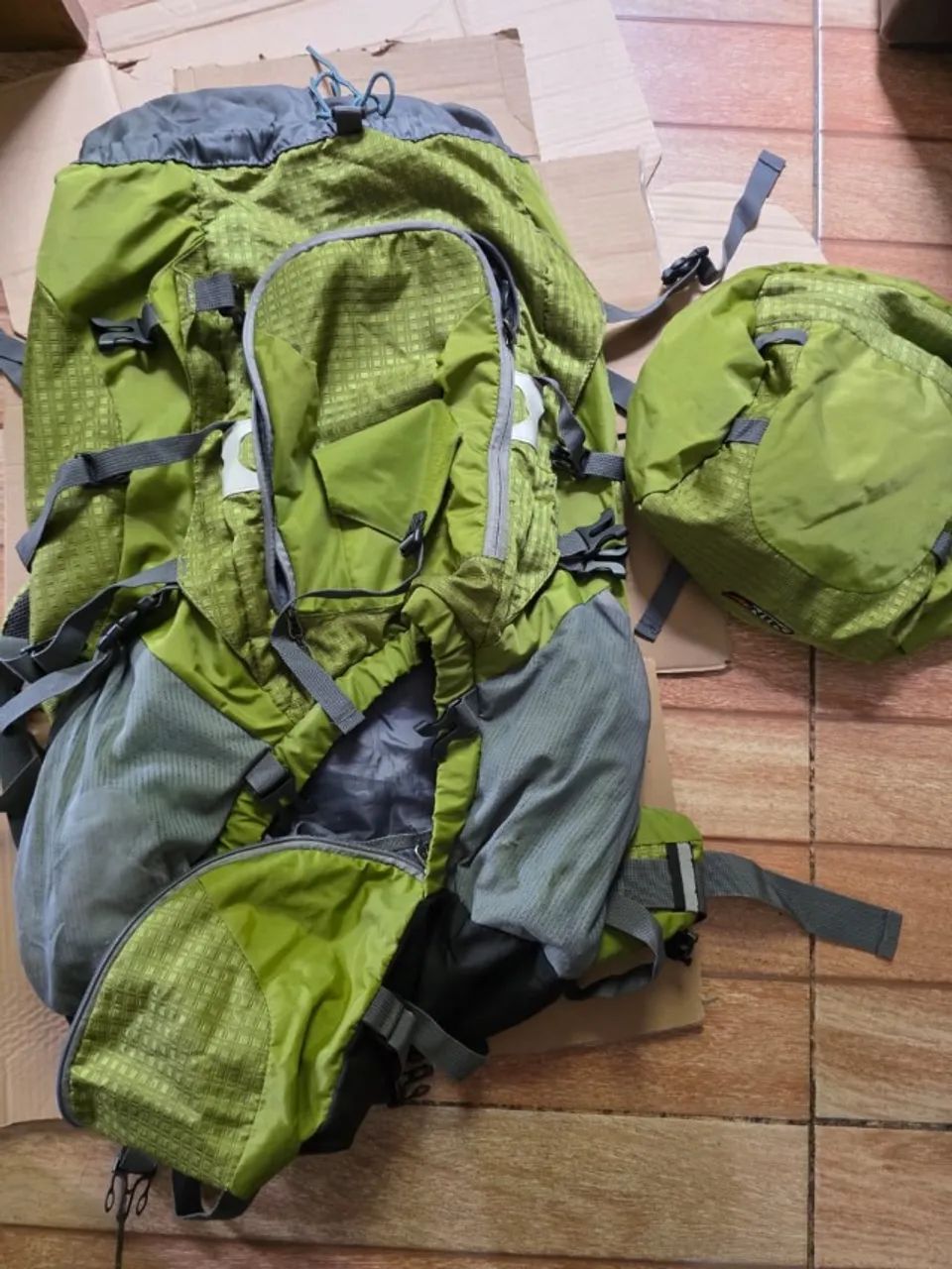Mochila Cargueira 70+15l Verde Kompaz Gt Nautika