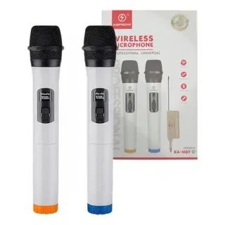Kit 2 Microfones Sem Fio Profissional Kapbom Ka-m87 - Foto 4