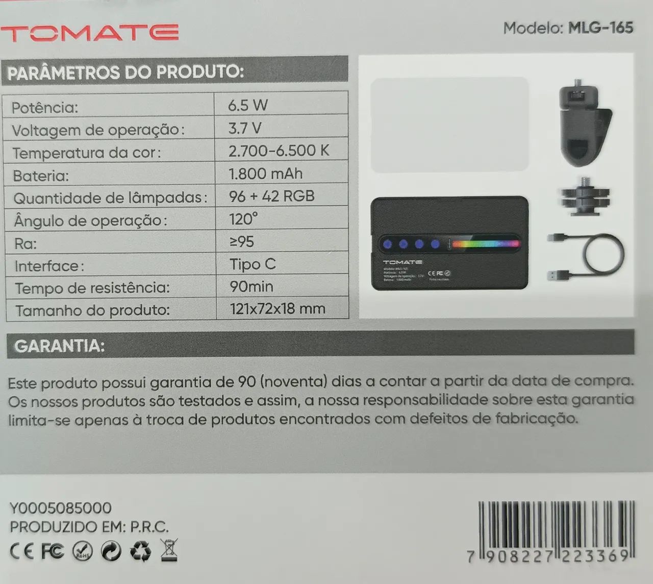 LUMINARIA DE LED PORTATIL RECARREGAVEL<br> - Foto 6