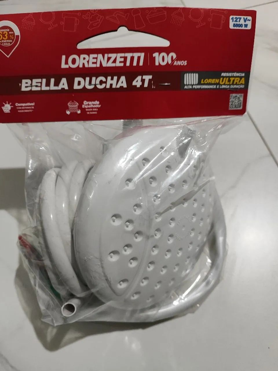 Lorenzetti Electric Shower Bella Ducha 4T, 127 V (New, Sealed)64739361909122120