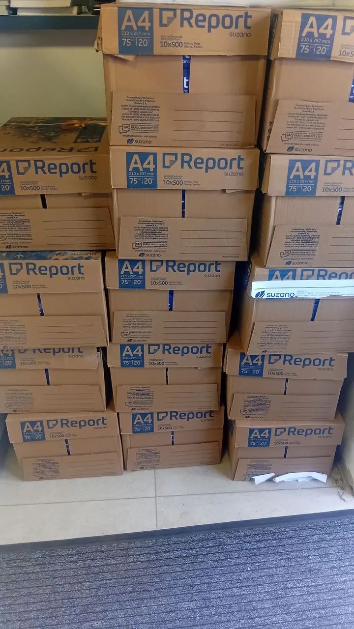 Papel A4 Report Suzano - 10x500 folhas