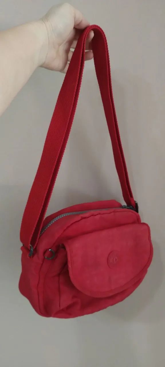 Bolsa de lado vermelha Kipling original 