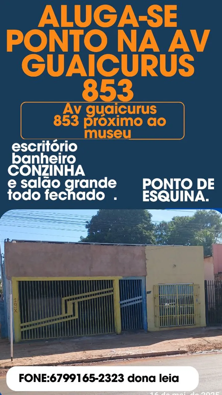ALUGA-SE PONTO COMERCIAL DE ESQUINA ,NA AVENIDA GUAICURUS