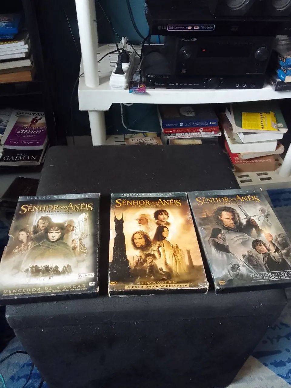 Trilogia Senhor dos Anéis - DVD USADA COM LUVA E EXTRAS