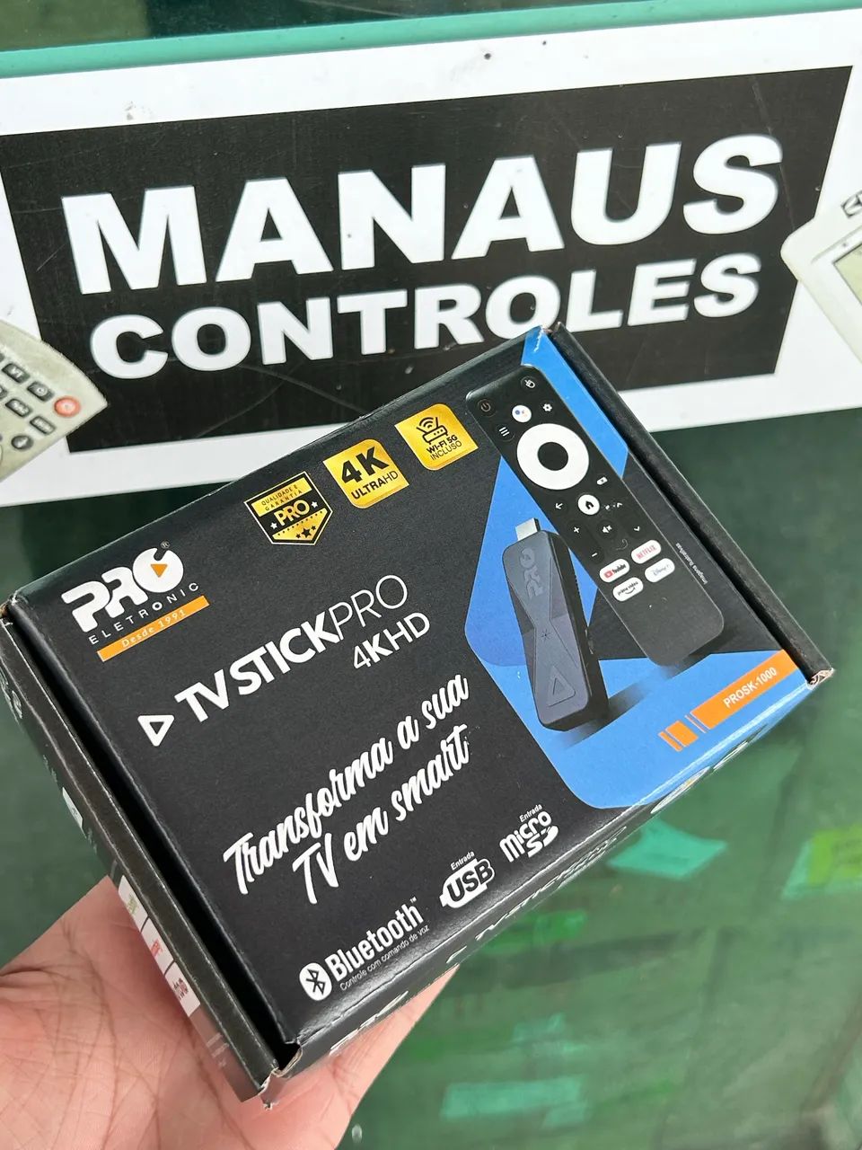 Stick Pró 4K ProEletronic - Transforma Tv em Smart ( Promoção )