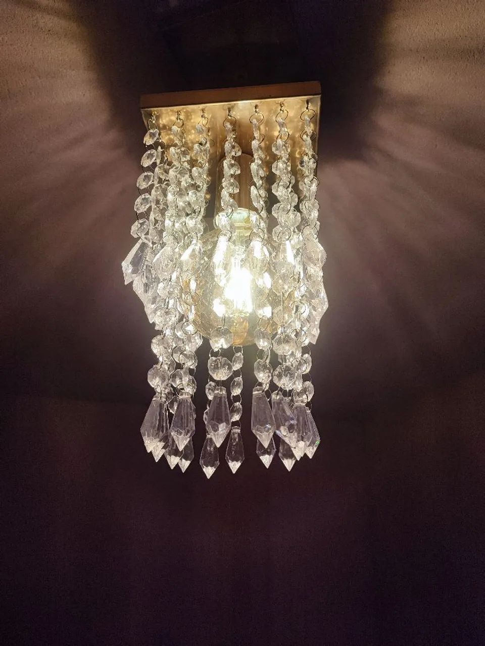 Luminária de Cristal e Lâmpada Decorativa - Foto 3