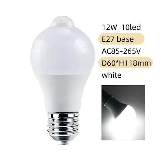Lâmpada LED Sensor de Presença E27 Branco Frio 5800-6500K - Foto 2