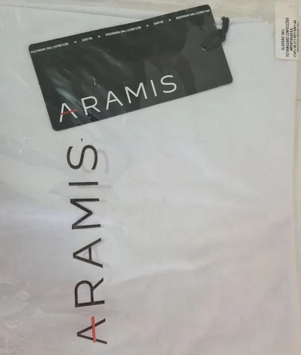 Camiseta Aramis Branca - P - Nova, 100% Original  - Foto 3