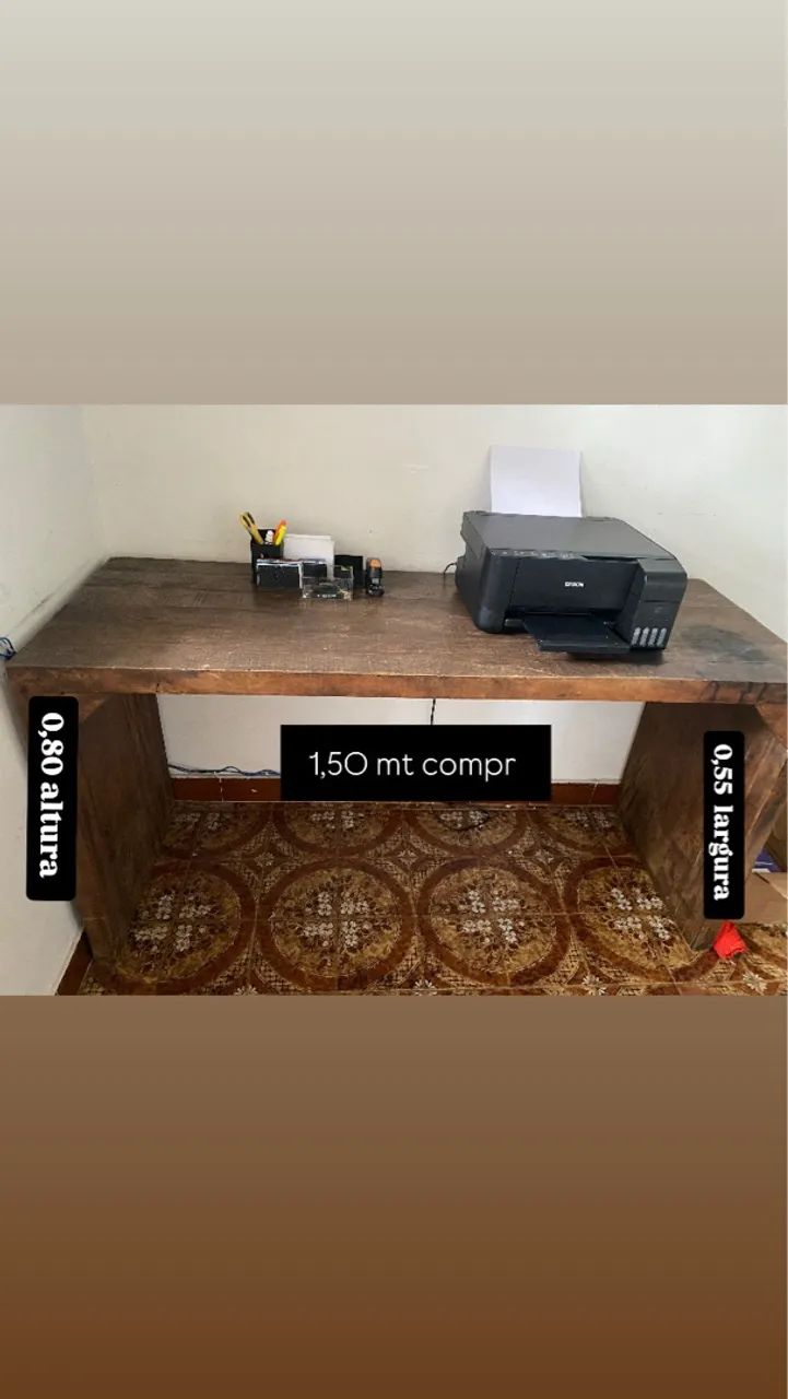 Mesa de madeira rústica - Foto 3