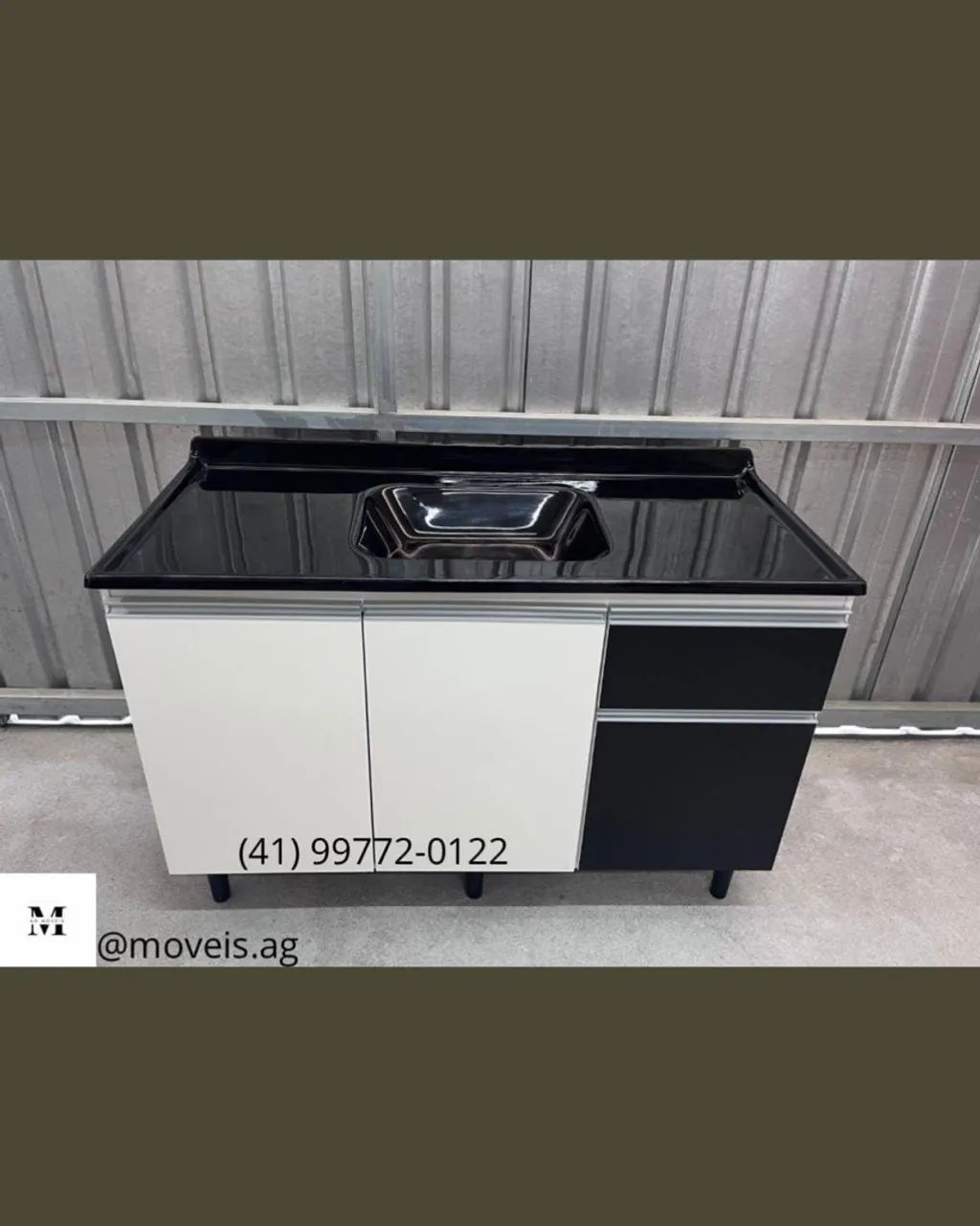 Pia de Cozinha com Gabinete 1.20