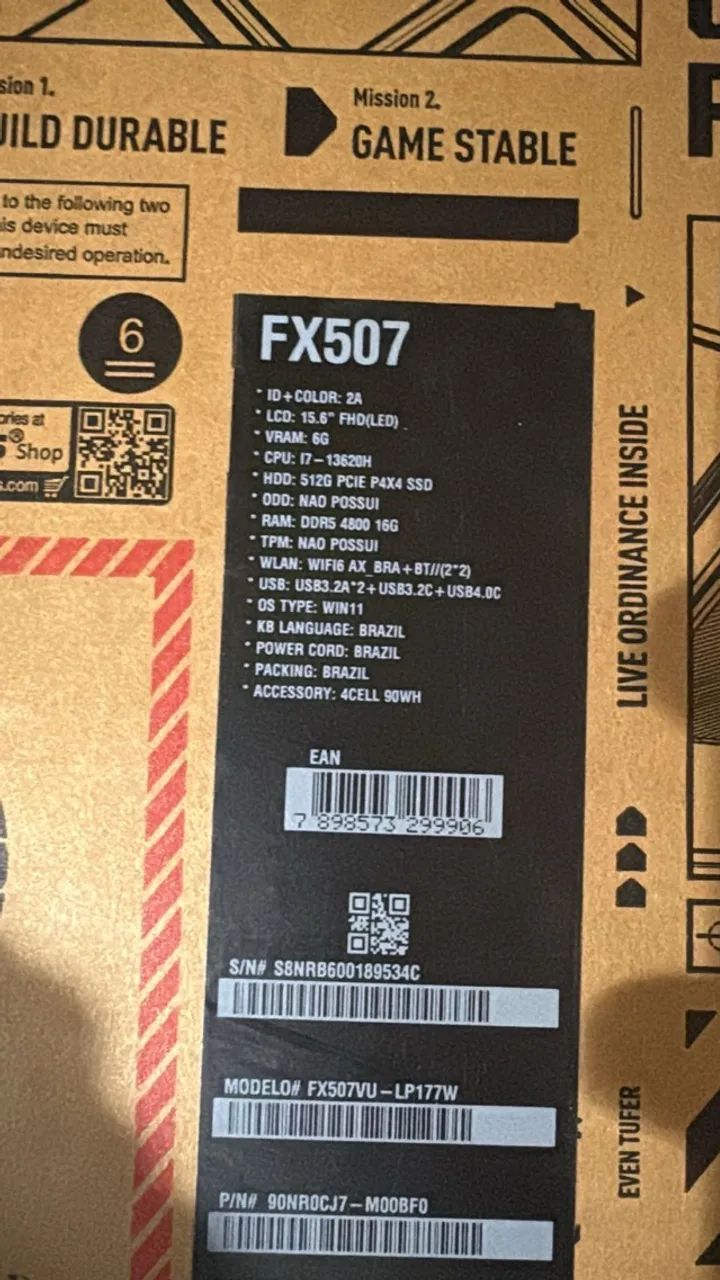 Notebook Asus Tuf Gaming F15 Rtx4050, i7, 16GB RAM 512GB SSD - Lançamento 2025 - Foto 5