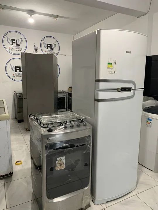 KIT GELADEIRA CONSUL DUPLEX FROOS FREE FOGÃO 4 BOCAS - Foto 3