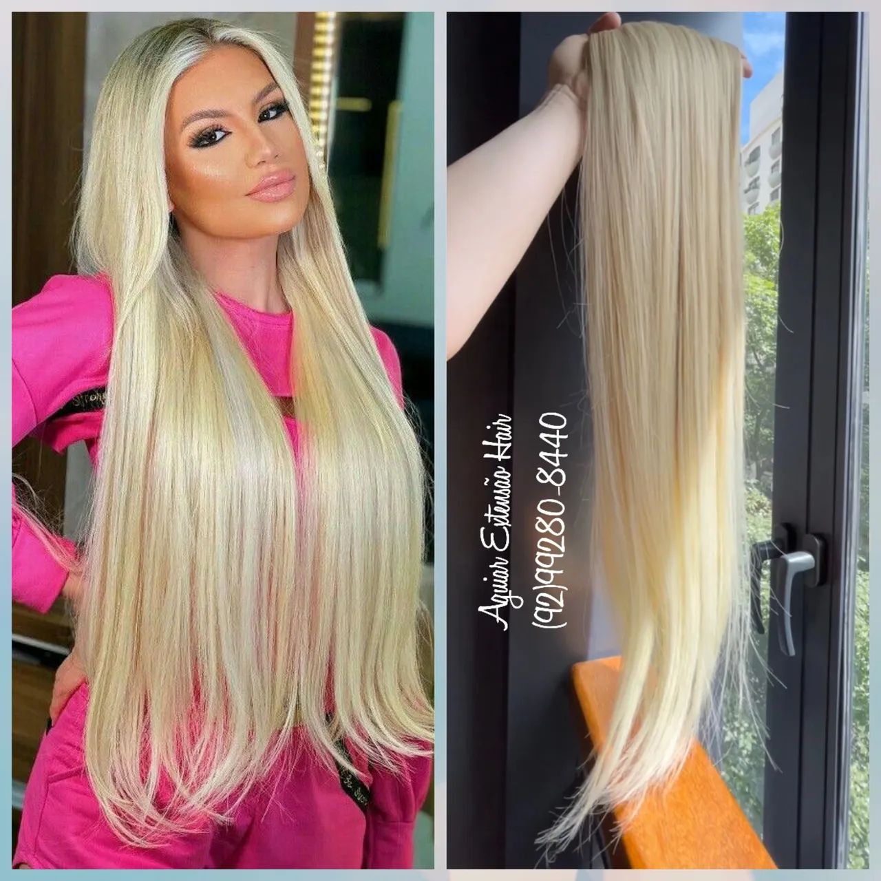 Mega Hair Loiro Perfeito - Aplique tic-tac 