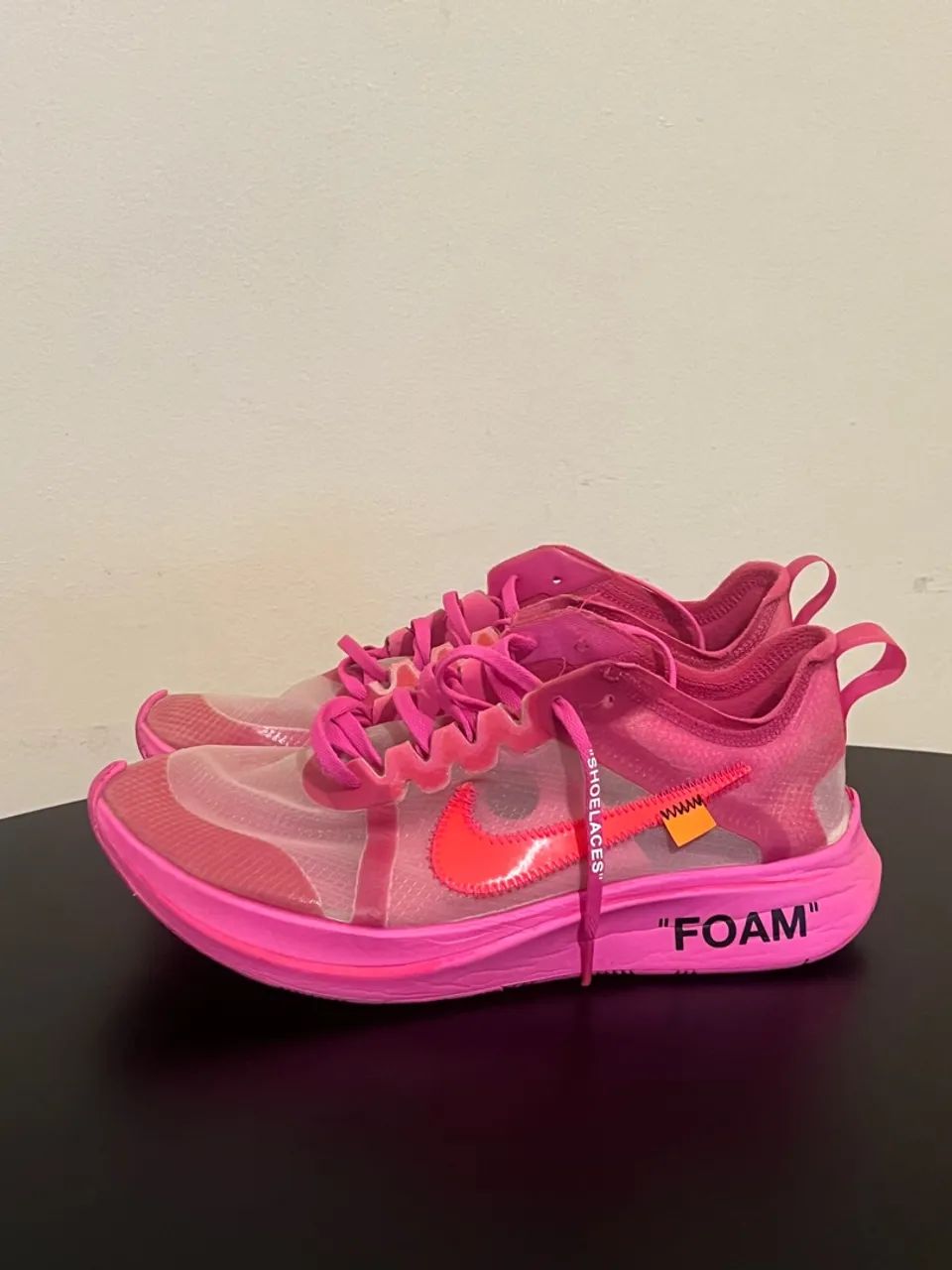 pink off white foams