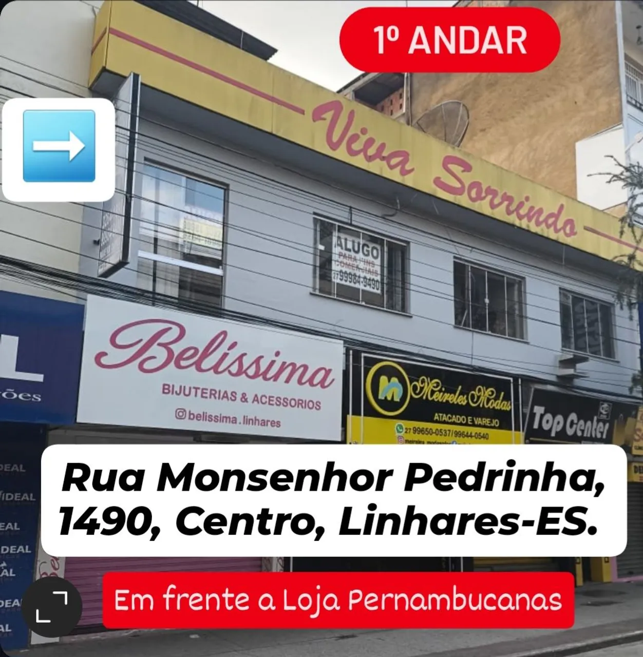 Alugo 5 Pontos comerciais no melhor quarteirão do centro de Linhares-ES.