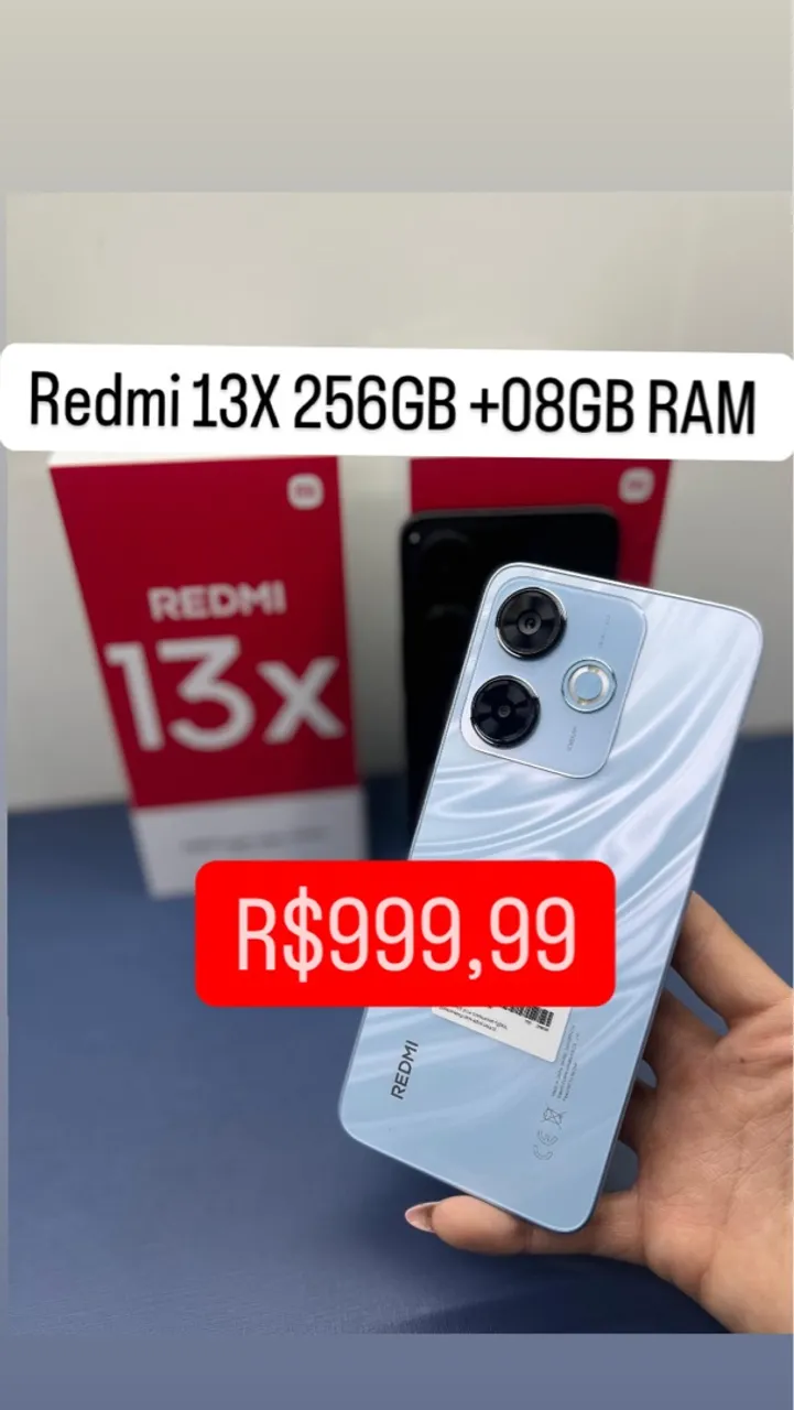Celular Xiaomi Redmi 13X 256/08 Lacrado Oferta Quarta Entrega 