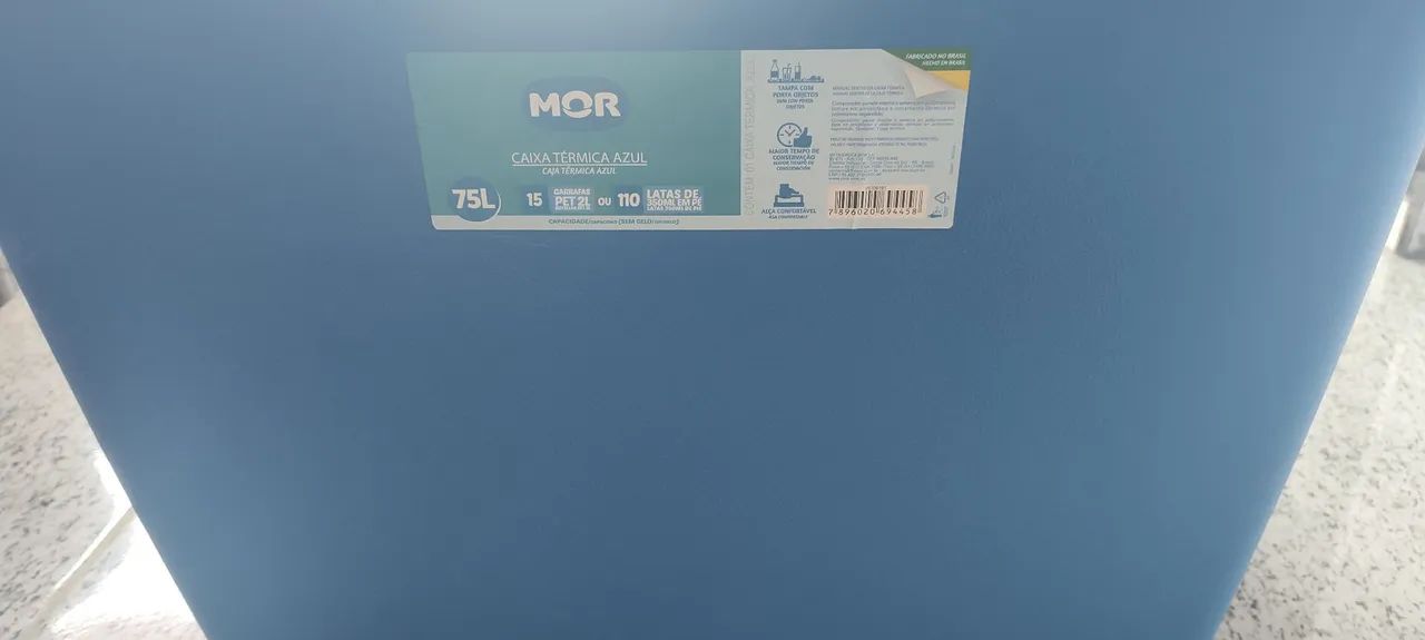 Caixa Térmica Azul Mor 75L