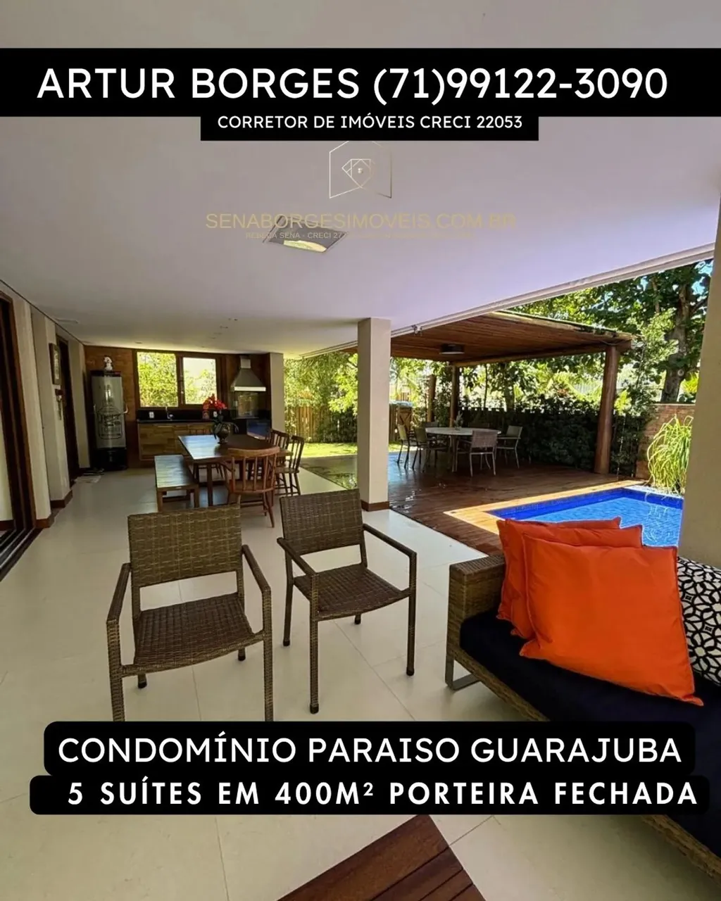 Condomínio Paraíso Guarajuba casa 5 suítes