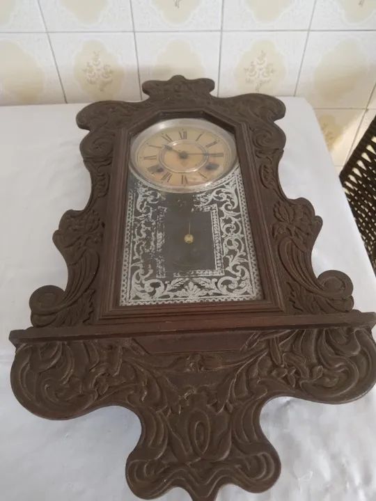 ANTIGO RELÓGIO DE PAREDE - ANSONIA CLOCK - Foto 5
