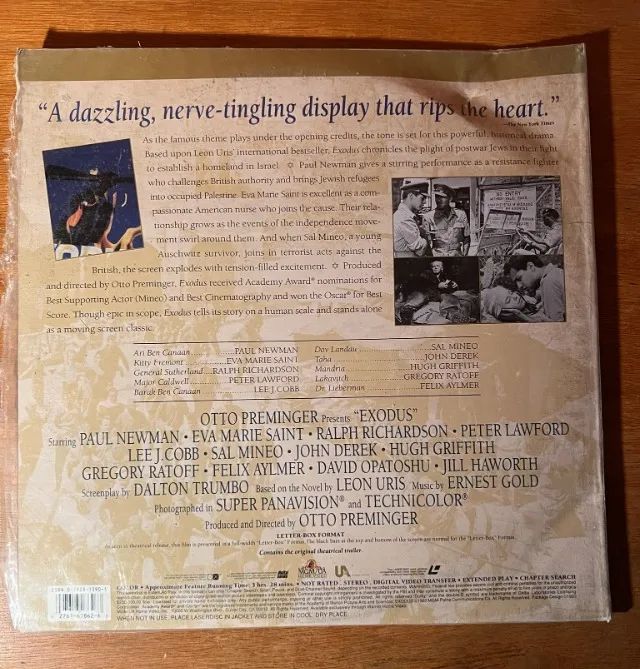 Laserdisc Êxodo (Exodus) 1960 - EDIÇÃO DELUXE RARÍSSIMA - RELÍQUIA AINDA NO PLÁSTICO - Foto 2