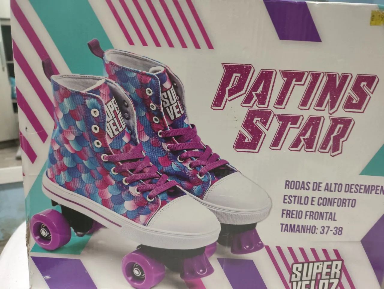 Patins 4 rodas tamanho 37/38 - Foto 2