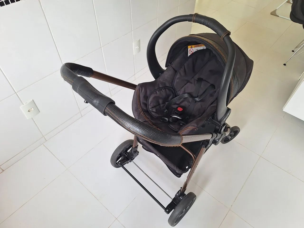 Carrinho de Bebê - Preto - Foto 3