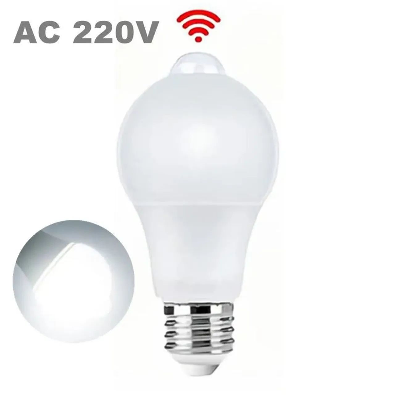 Lâmpada LED Sensor de Presença E27 Branco Frio 5800-6500K - Foto 3