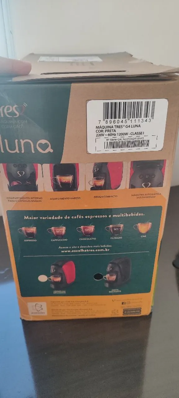 Máquina de Café Três Corações G4 Luna Preta