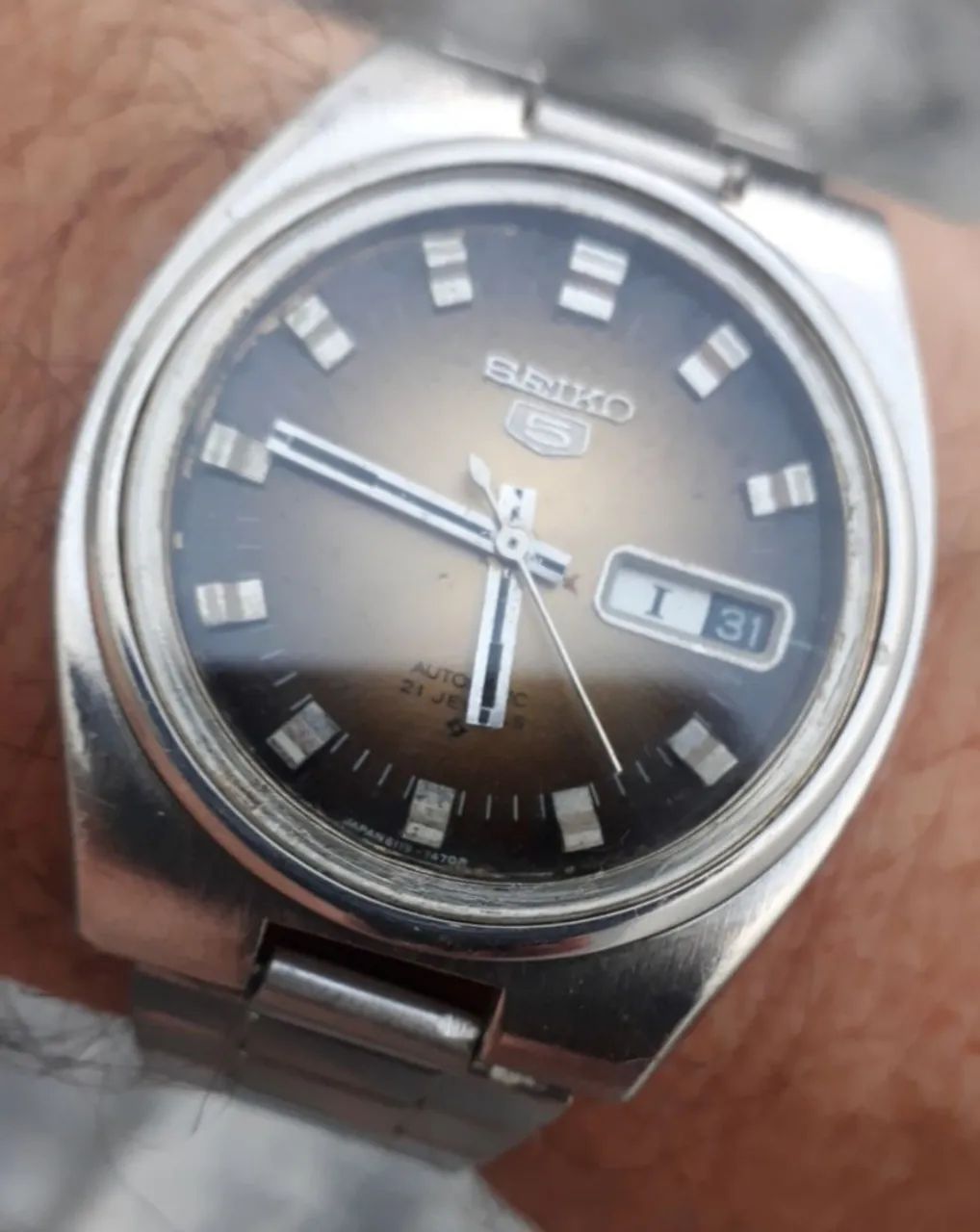 Relógio raro antigo japan anos 70 SEIKO 5 AUTOMATIC  - Foto 4