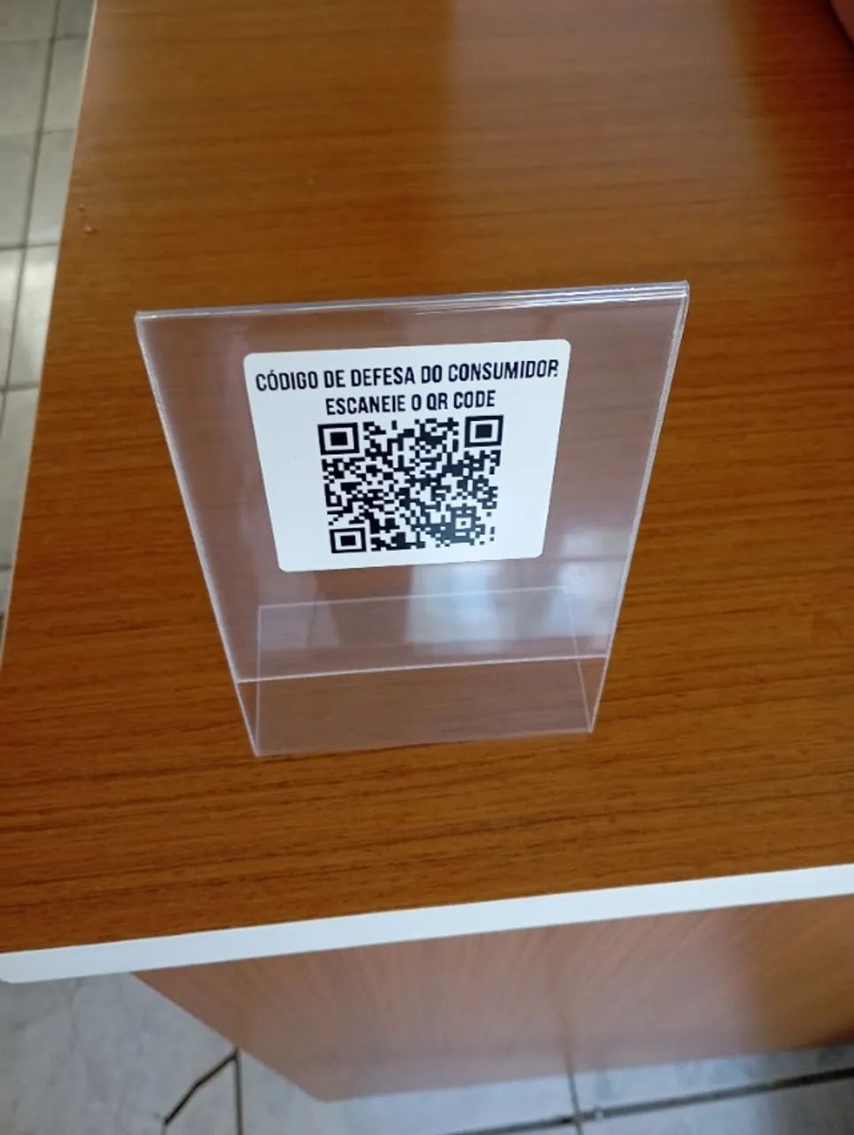 Placa QR CODE Código de Defesa do Consumidor 15x10cm