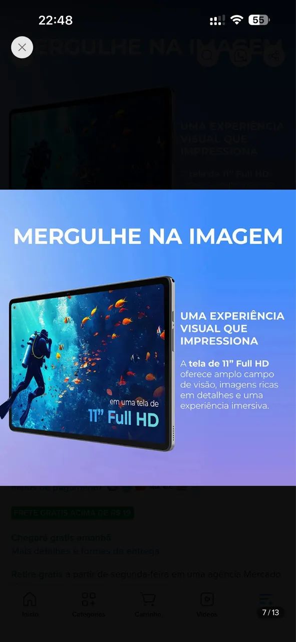 Tablet positivo visio 11 128gb com chip