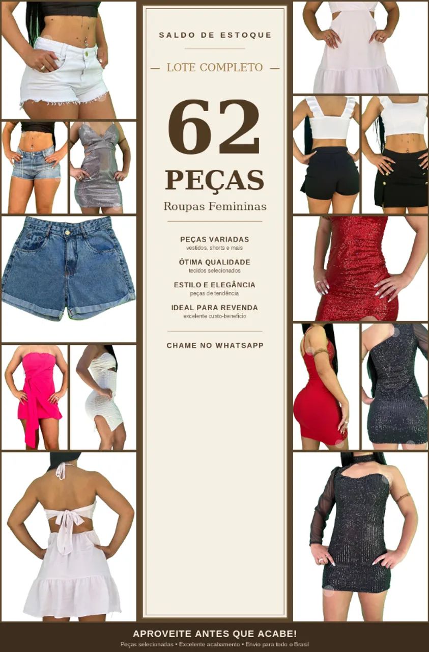 Roupas femininas - Saldo de Estoque