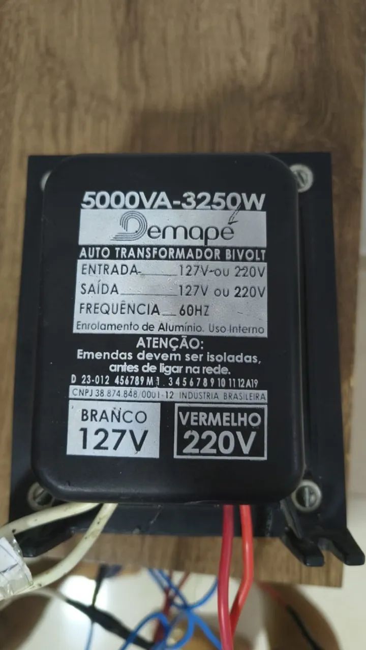Transformador 127v pra 220v