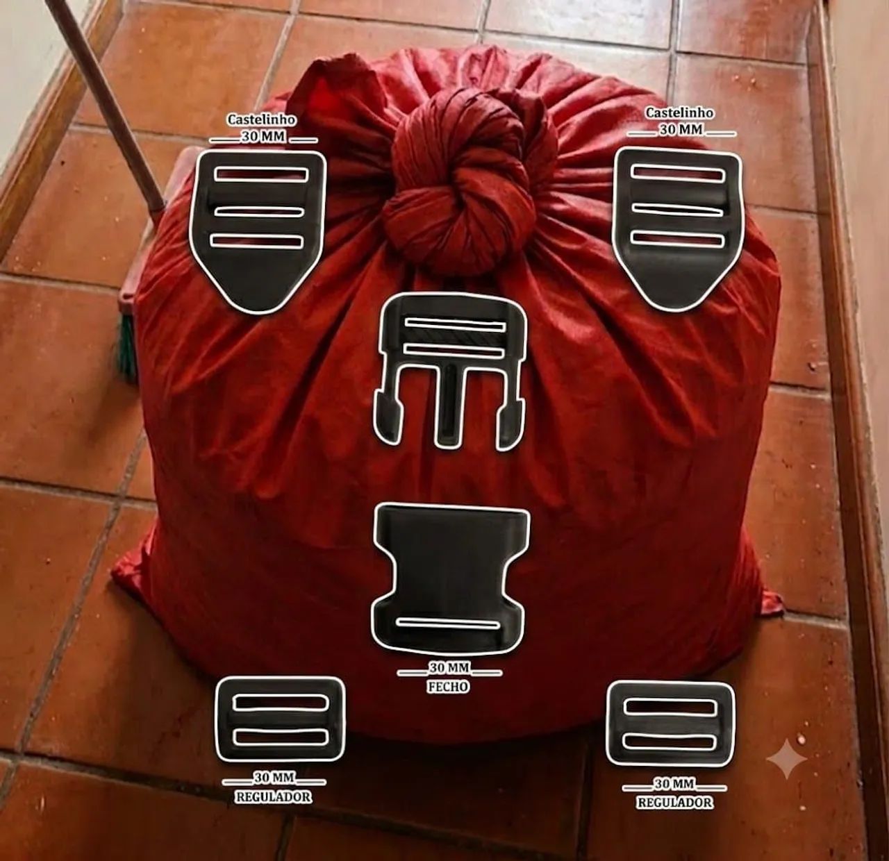Conjunto mais de 100 acessórios bag de motoboy - Foto 2
