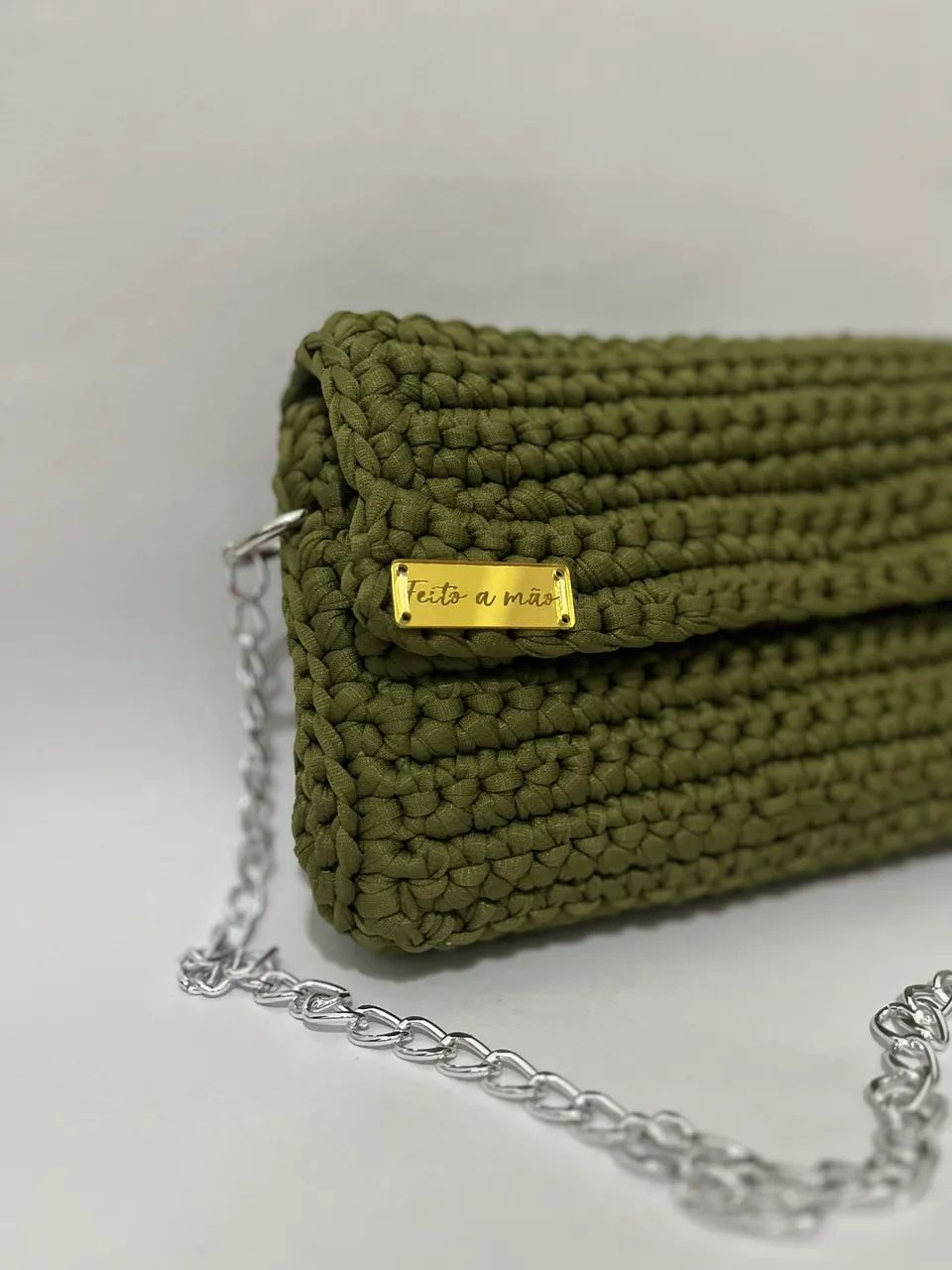 Bolsa crochê com corrente - Foto 2