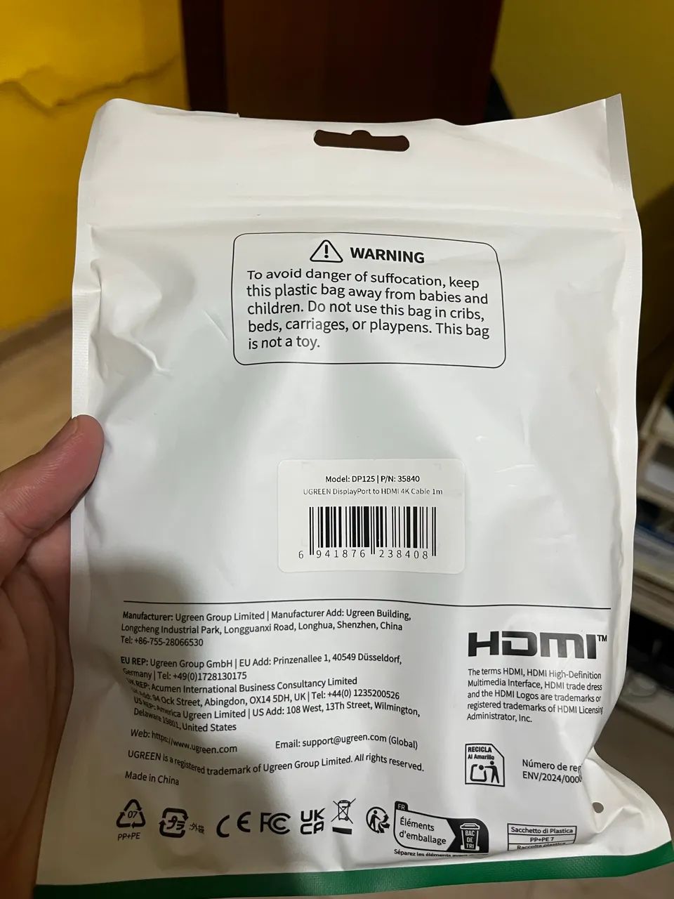 cabo display port para hdmi ugreen