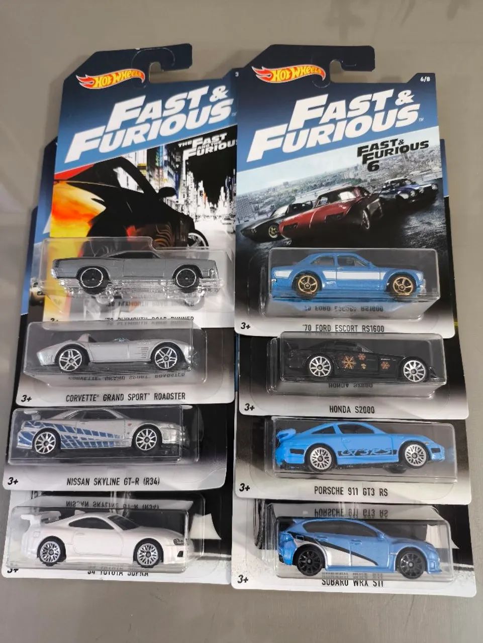 Set completo de 8 miniaturas Hot Wheels Velozes e Furiosos de 2016