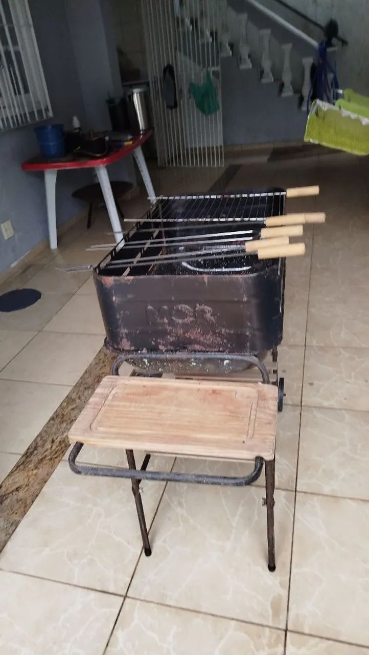 Churrasqueira a carvão móvel  - Foto 2