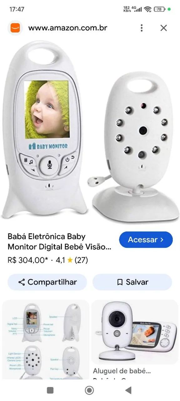 Babá eletrônica com câmera noturna  - Foto 3